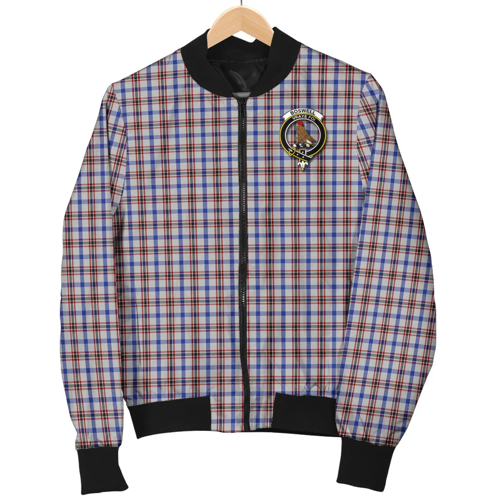 Boswell Tartan Bomber Jacket with Family Crest