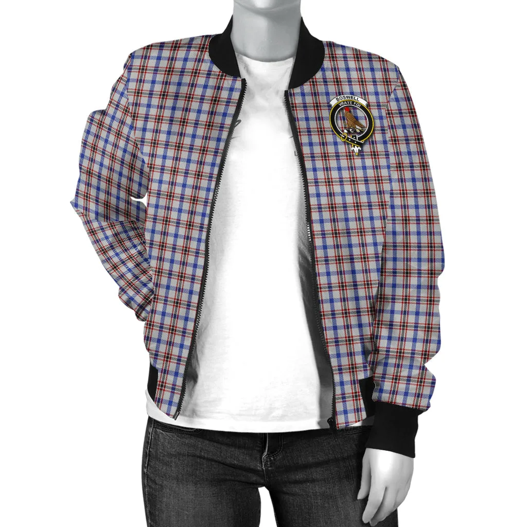 Boswell Tartan Bomber Jacket with Family Crest