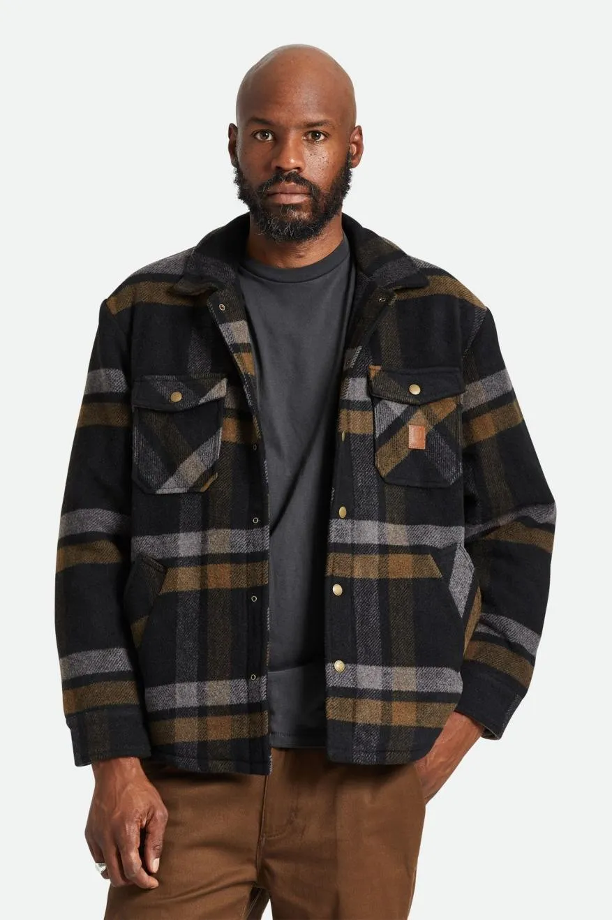 BRIXTON DURHAM LINED JACKET BLACK/CHARCOAL/DESERT PALM