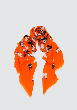 Butterflies Scarf | Orange