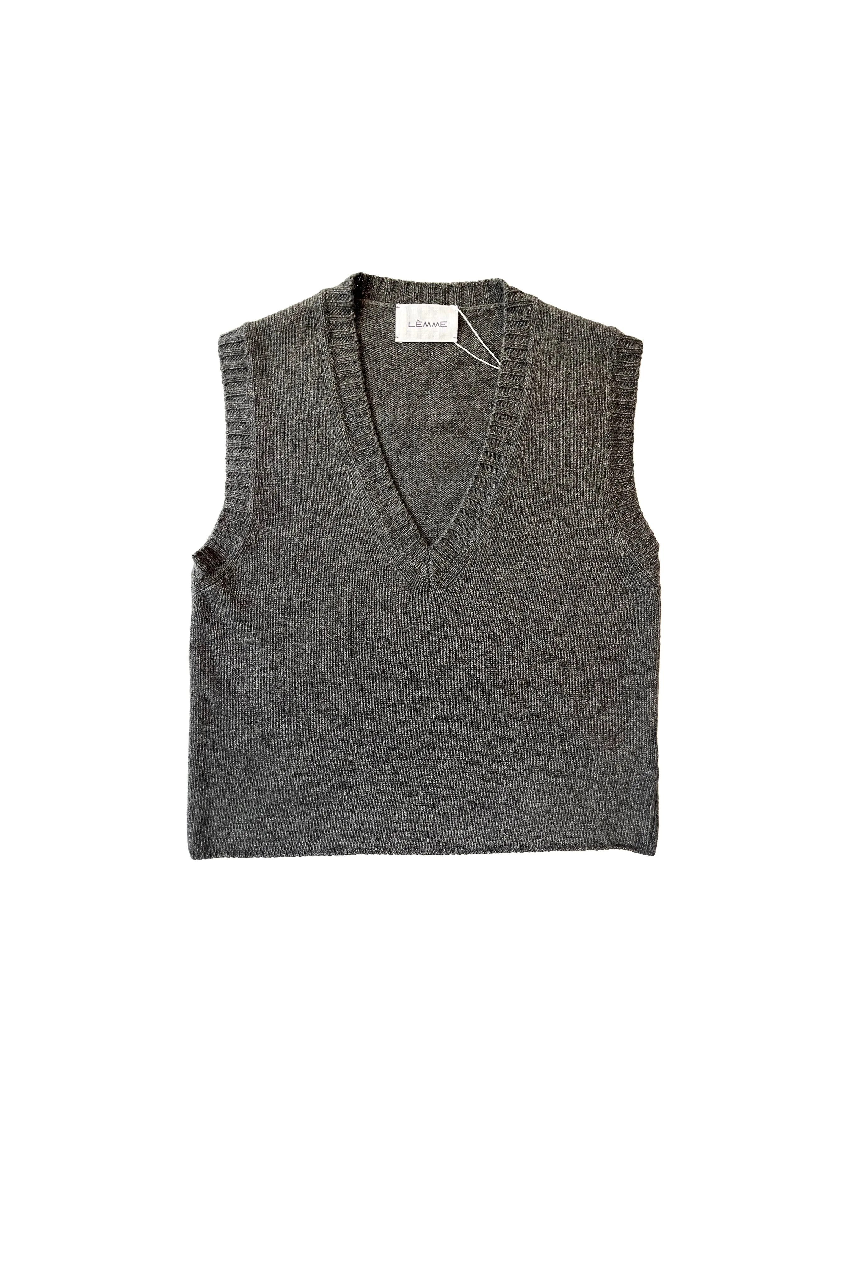 Cashmere Mix Sleeveless V-neck Top