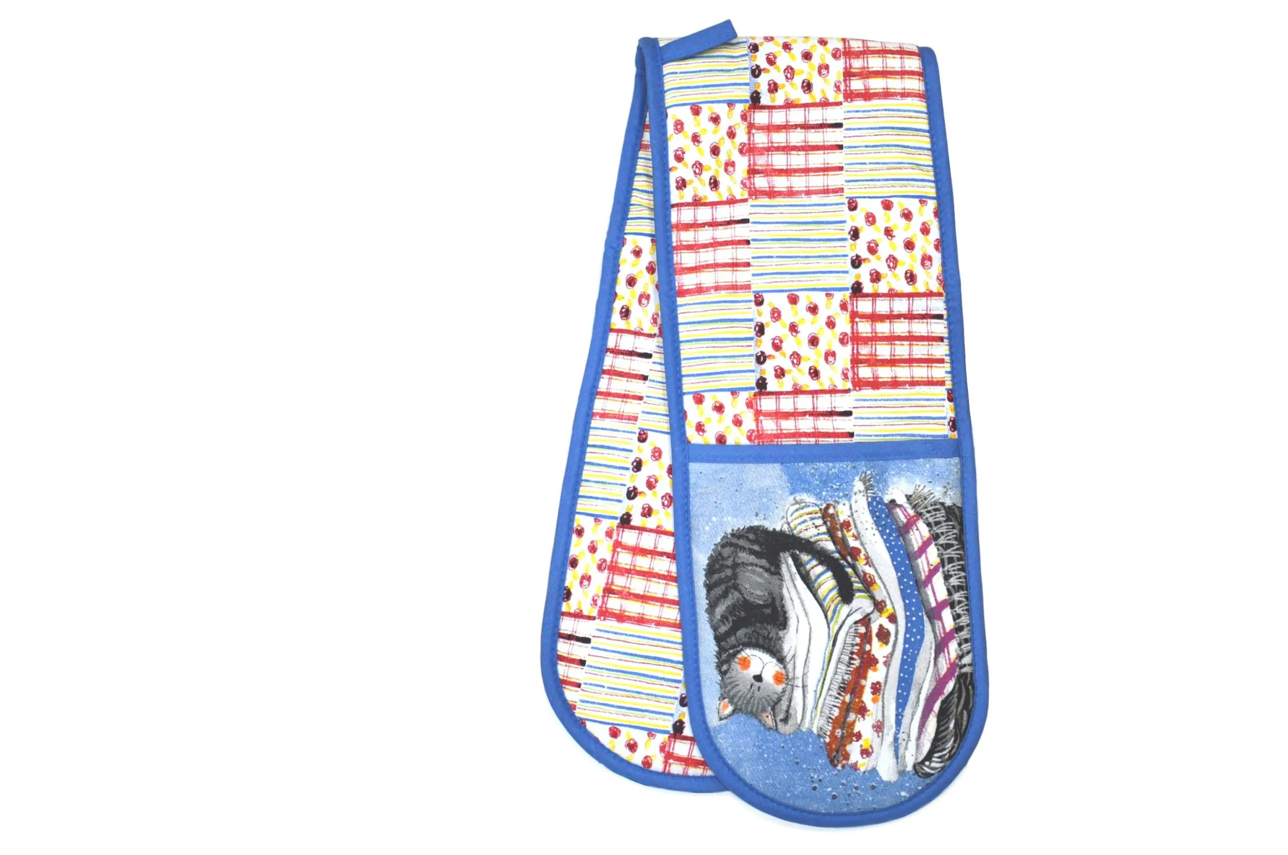 Cat Laundry Basket Double Oven Gloves, Apron and Tea Towel by Alex Clark - Gift Set