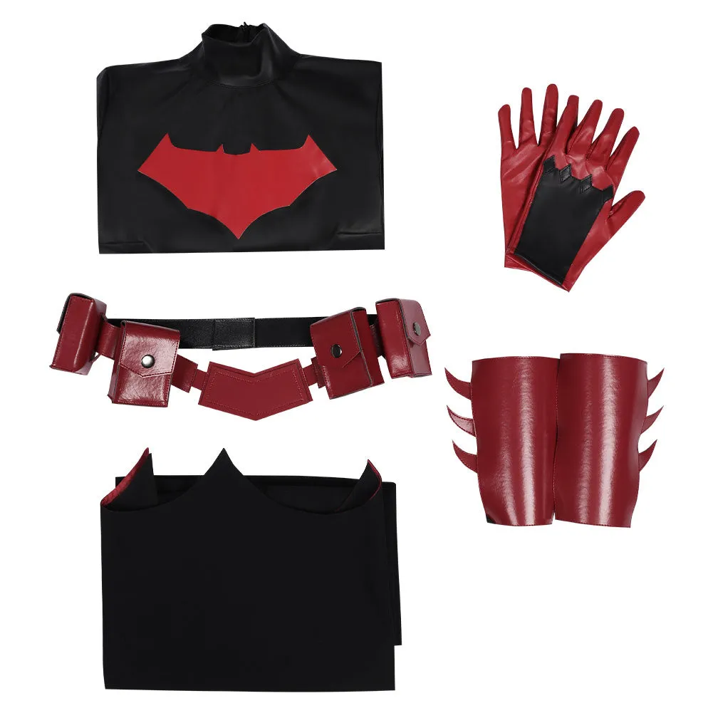 Catwoman: Hunted - Batwoman Cosplay Costume Jumpsuit Cloak Outfits Halloween Carnival Suit