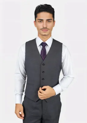 Charcoal Prince of Wales Vest