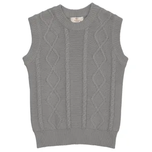 Copenhagen Colors Grey Knitted Cable Vest