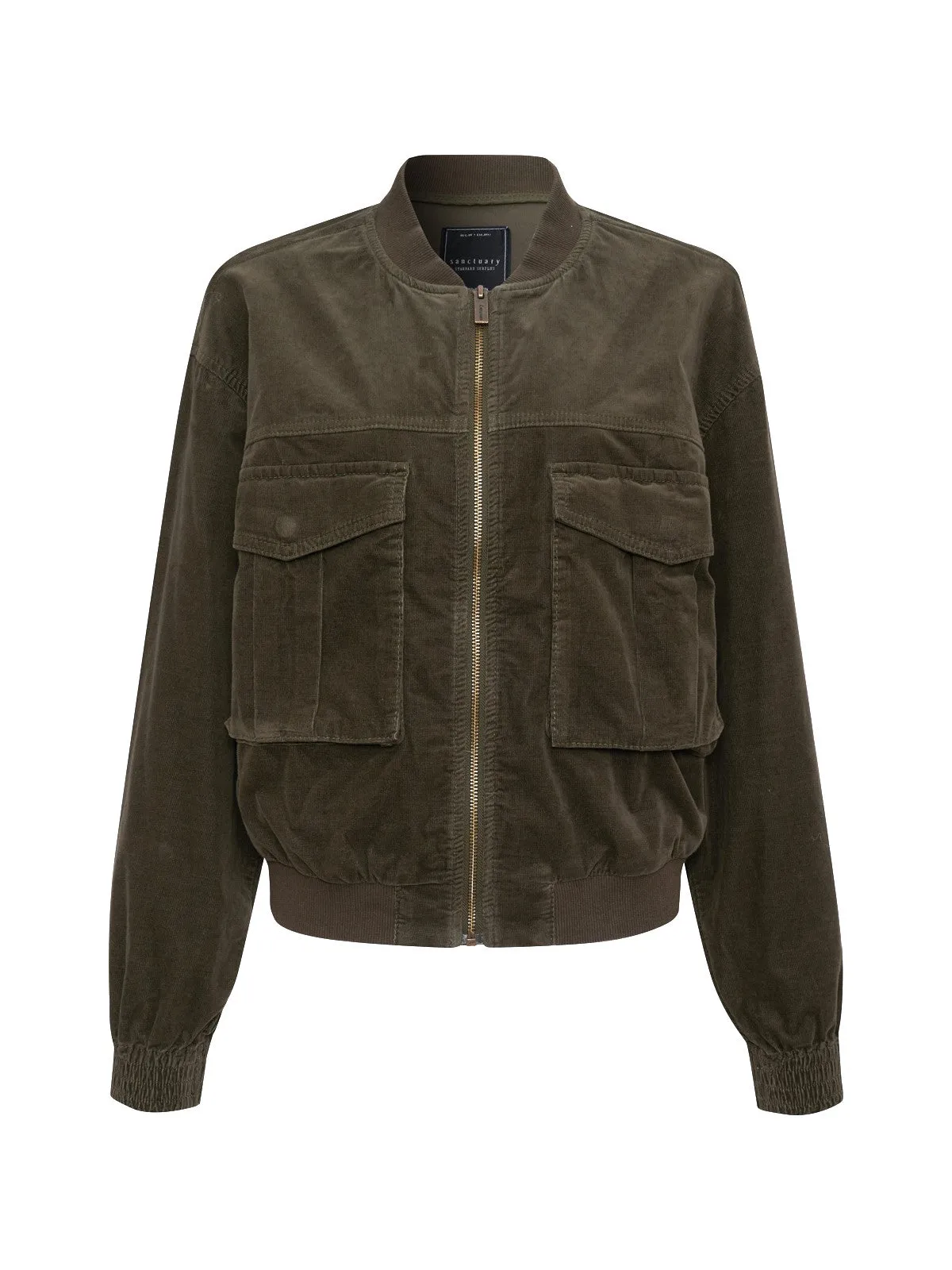 Corduroy Surplus Bomber Jacket Burnt Olive