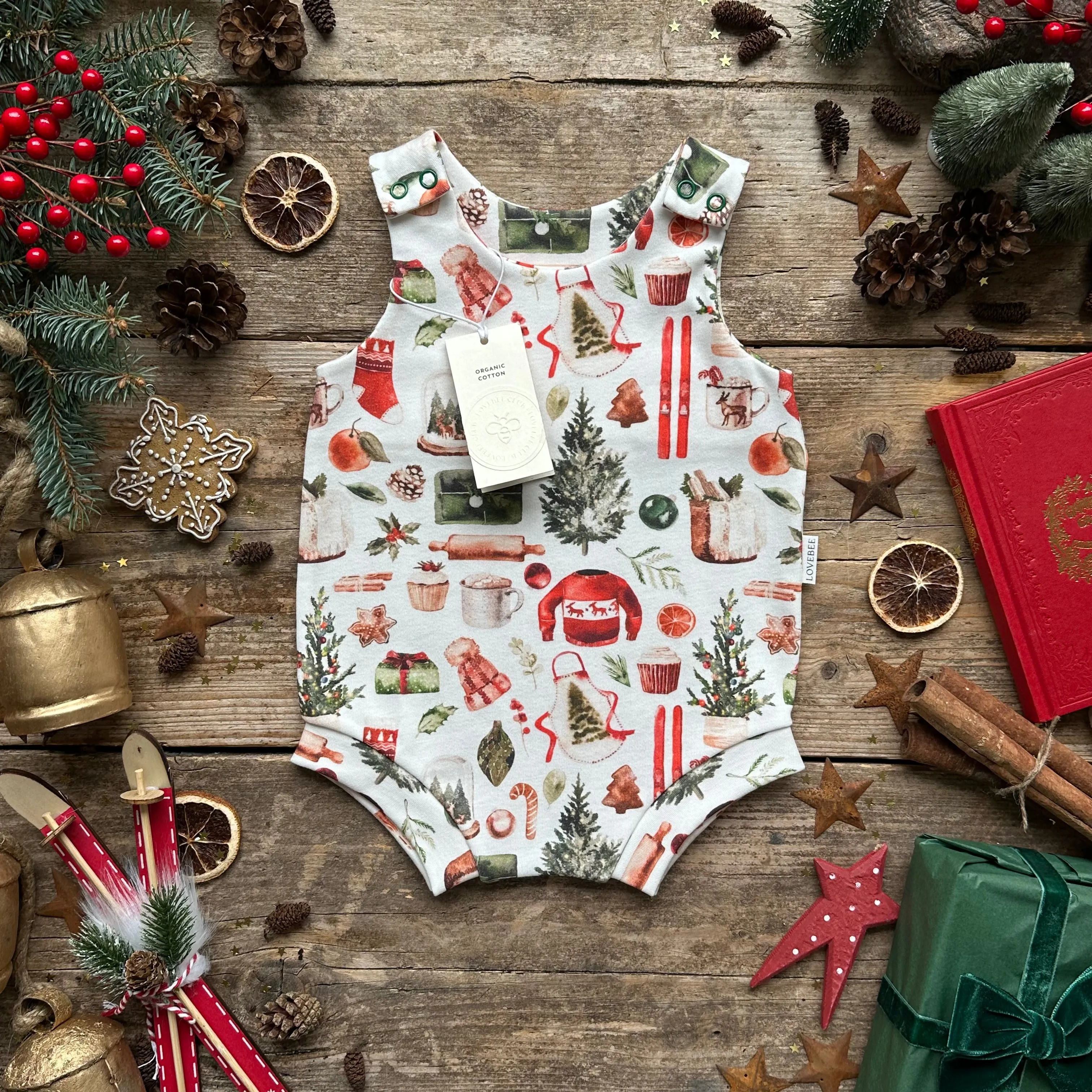 Cosy Christmas Bloomer Romper | Ready To Post