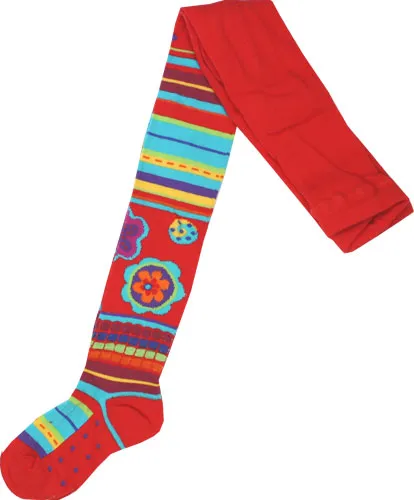 Country Kids Red 3D Kaleidoscope Tights