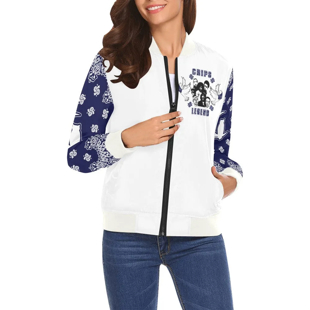 CRIP LEGEND All Over Print Bomber Jacket for Women