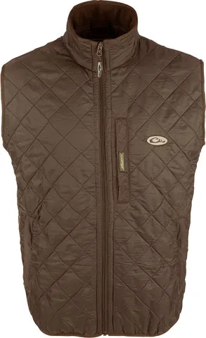 Delta Quilted Fleece Lined Vest - Dark Earth