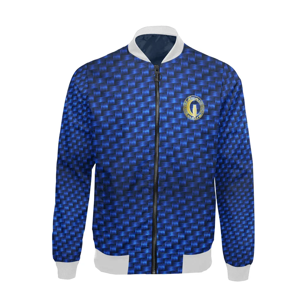 DELUXE BLUE All Over Print Bomber Jacket for Men