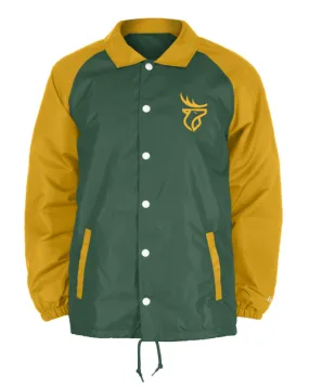 Edmonton Elks New Era Green & Gold Coaches Jacket