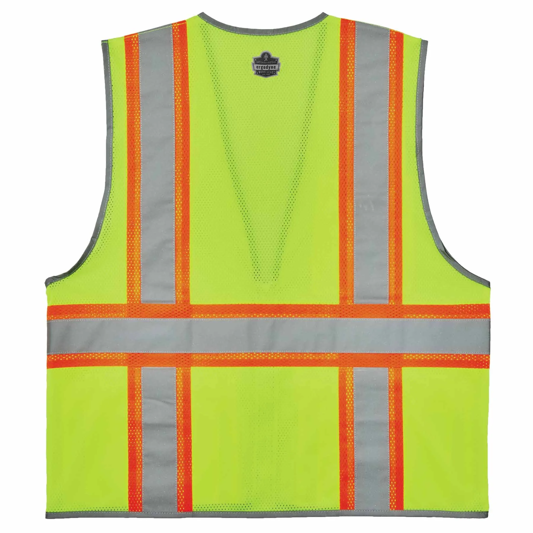 Ergodyne 24562 8246Z-S S Lime Class 2 Two-Tone Mesh Vest - Single Size