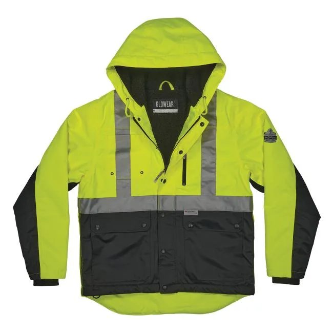 Ergodyne GloWear 8275 Type R Class 2 Heavy-Duty Hi-Vis Workwear Jacket - Lime