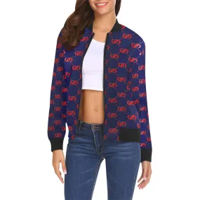 EXCELLENCE BLURED All Over Print Bomber Jacket for Women