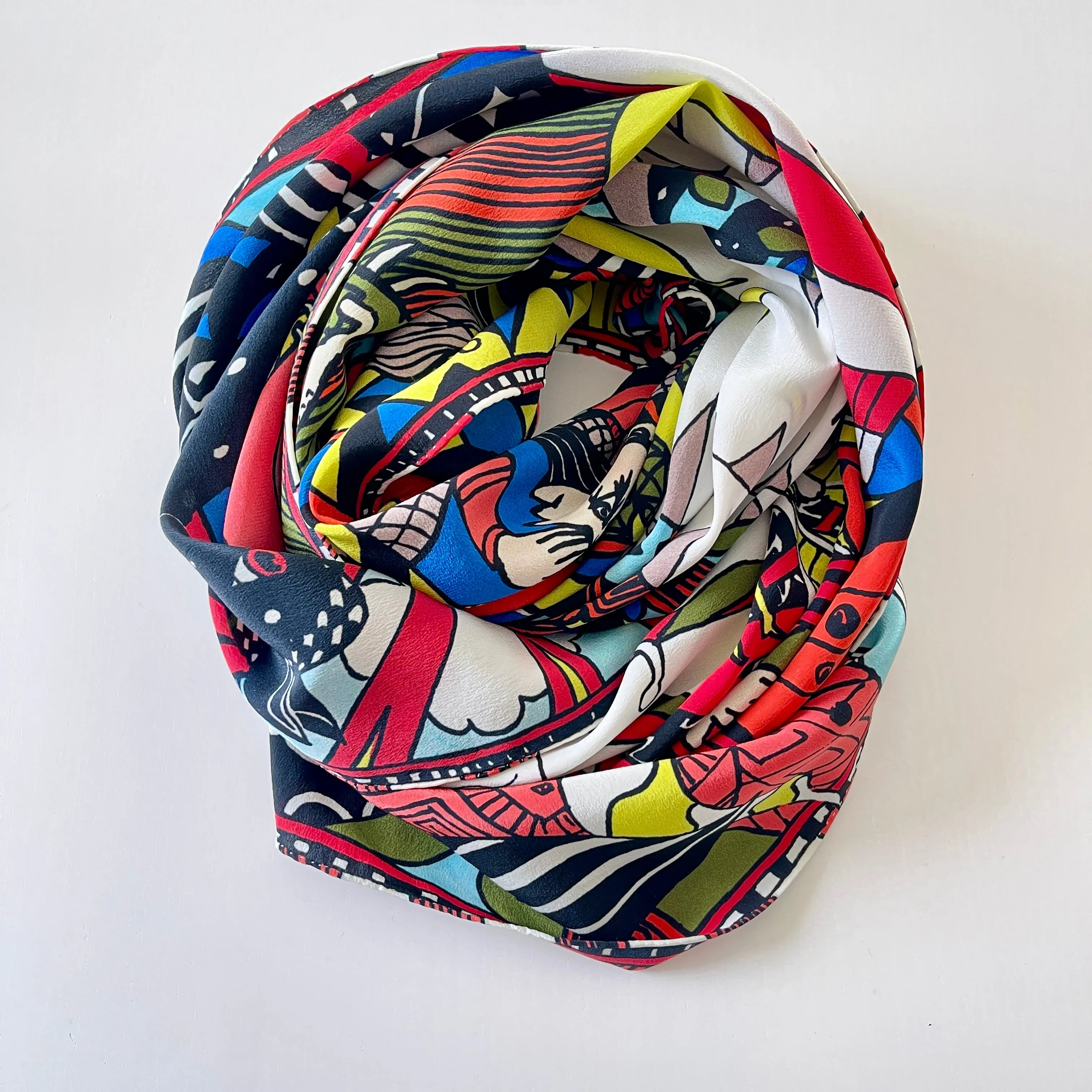 FABRIC FRONTLINE Hand Painted Silk Scarf