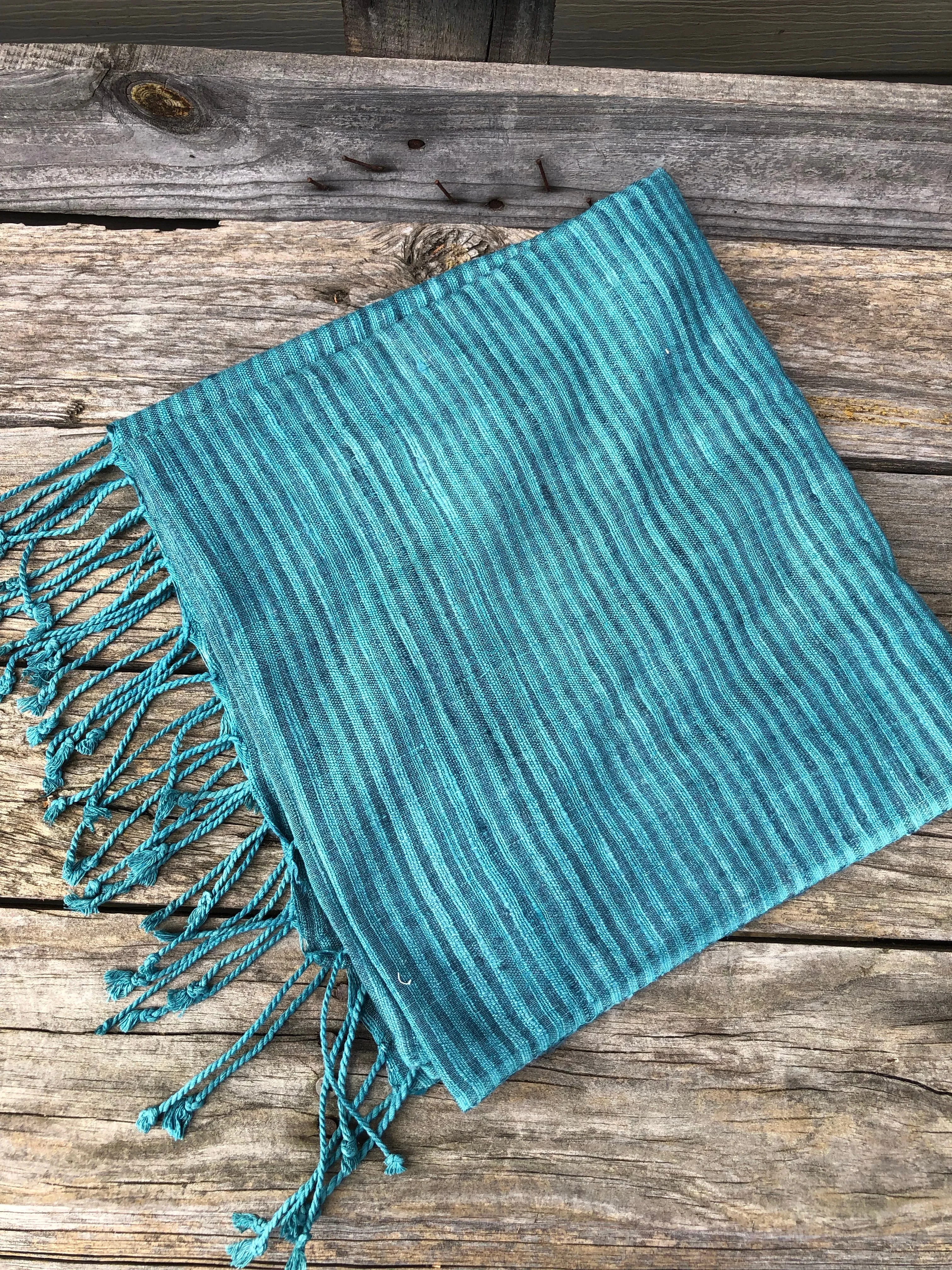 Fair Trade Ethical Non-Violent Silk Striped Scarf