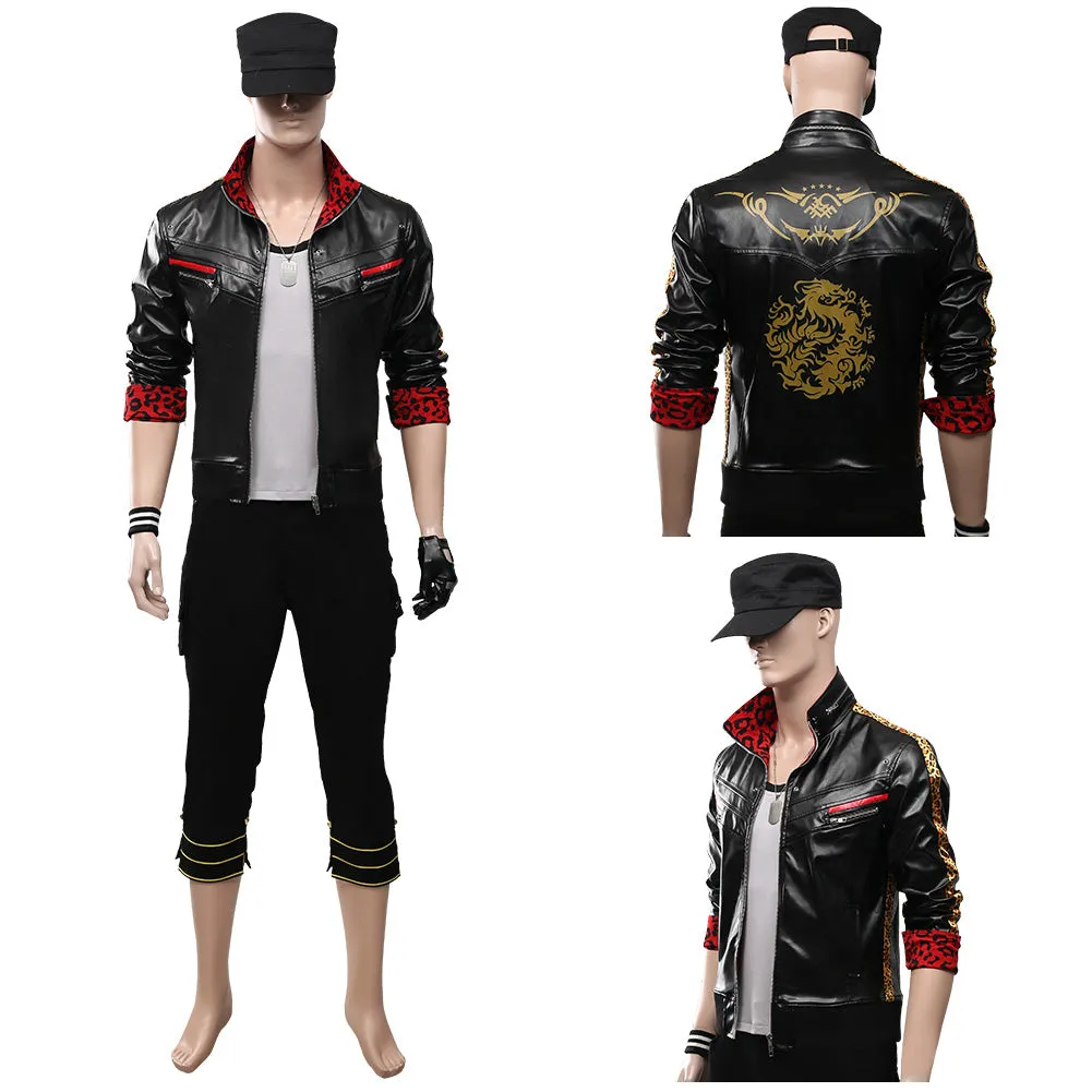 Final Fantasy VII Remake Leslie Kyle Adult Men Outfit Halloween Carnival Costume Cosplay Costume