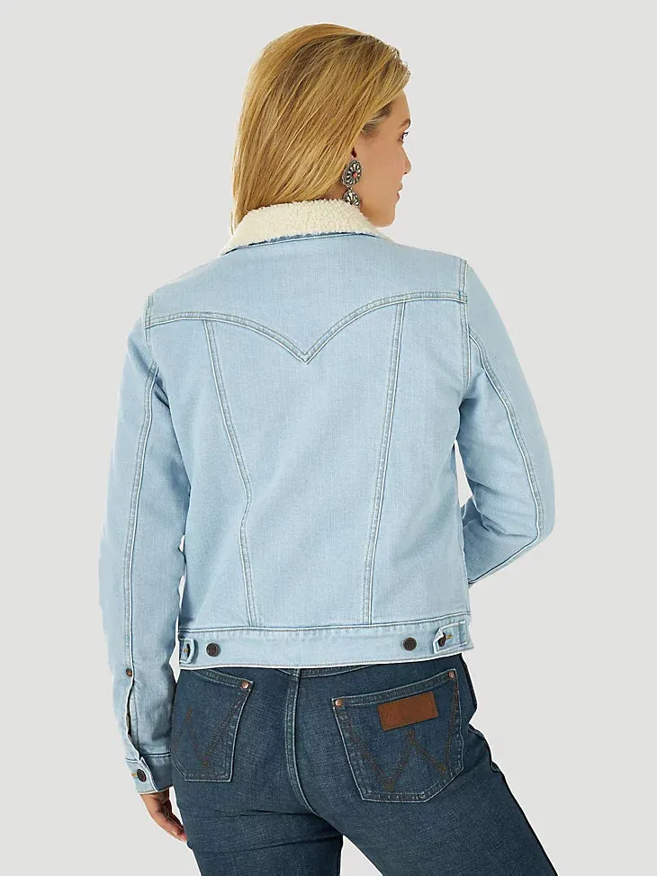 Final Sale ✨ Wrangler Sugarland Sherpa Bleach Denim Jacket