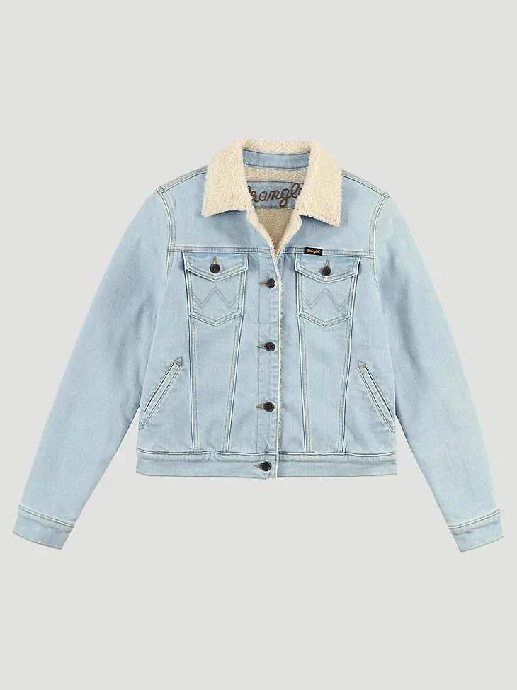 Final Sale ✨ Wrangler Sugarland Sherpa Bleach Denim Jacket