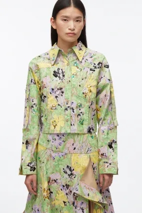 Flowerworks Embroidered Cropped Jacket