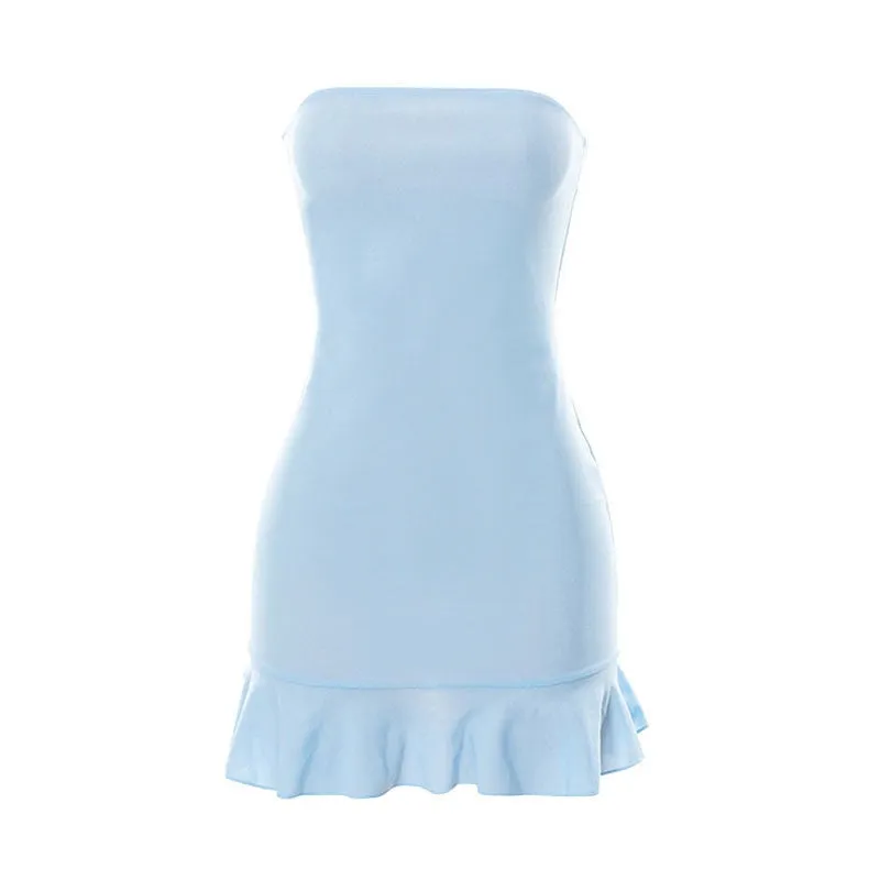 FLYTONN-Sexy spring and summer dresses, party dresses, graduation gifts,Oceanic Hues Strapless Dress