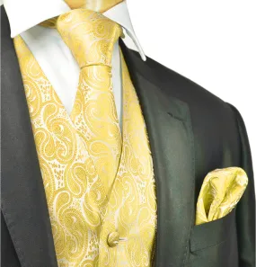 Formal Aspen Gold Paisley Tuxedo Vest Set