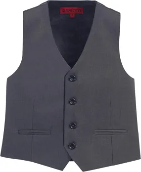 Formal Vest Suit 4 Button Toddler's Kids Boys -Charcoal