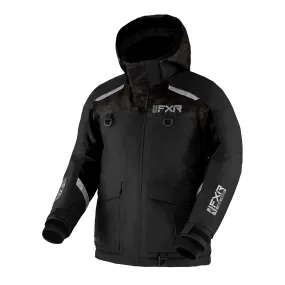 FXR Child Excursion Snowmobile Jacket Black/Black Camo