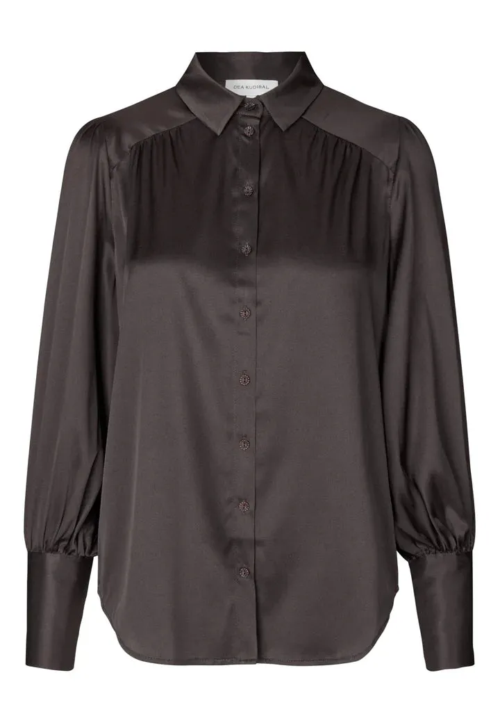 Ganache Brown Cadencedea Silk Shirt