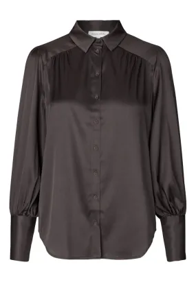 Ganache Brown Cadencedea Silk Shirt