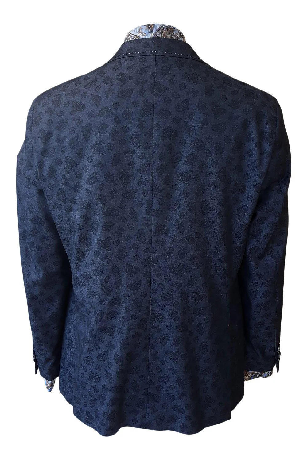 GIORDIANO Blue Paisley Print Blazer and Shirt Set (IT 52)