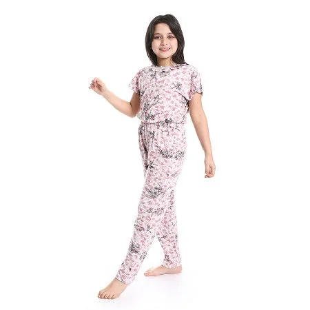 Girl's Summer Jumpsuit, Soft and Comfy - Kashmir