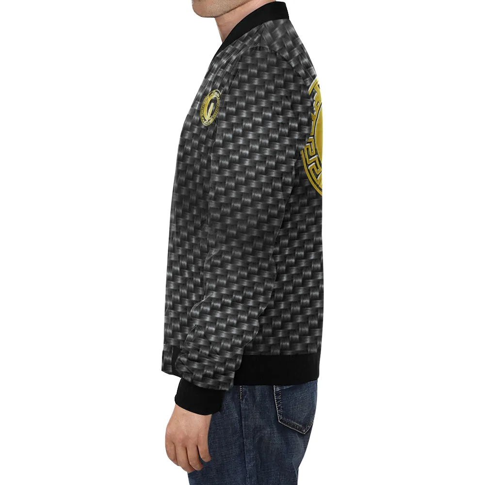 GOLDEN TRESSER All Over Print Bomber Jacket