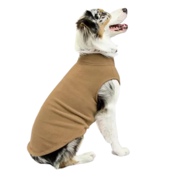 Gooby Stretch Fleece Dog Vest Sand