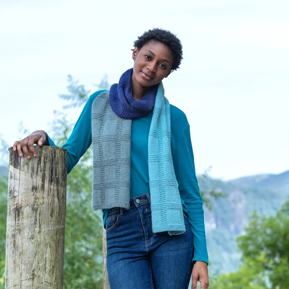 Gridland Scarf Kit (&Make Aran) - Colorblock