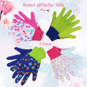 Handlandy Soft Children Kids Garden Working Gloves for Boys Girls 5094