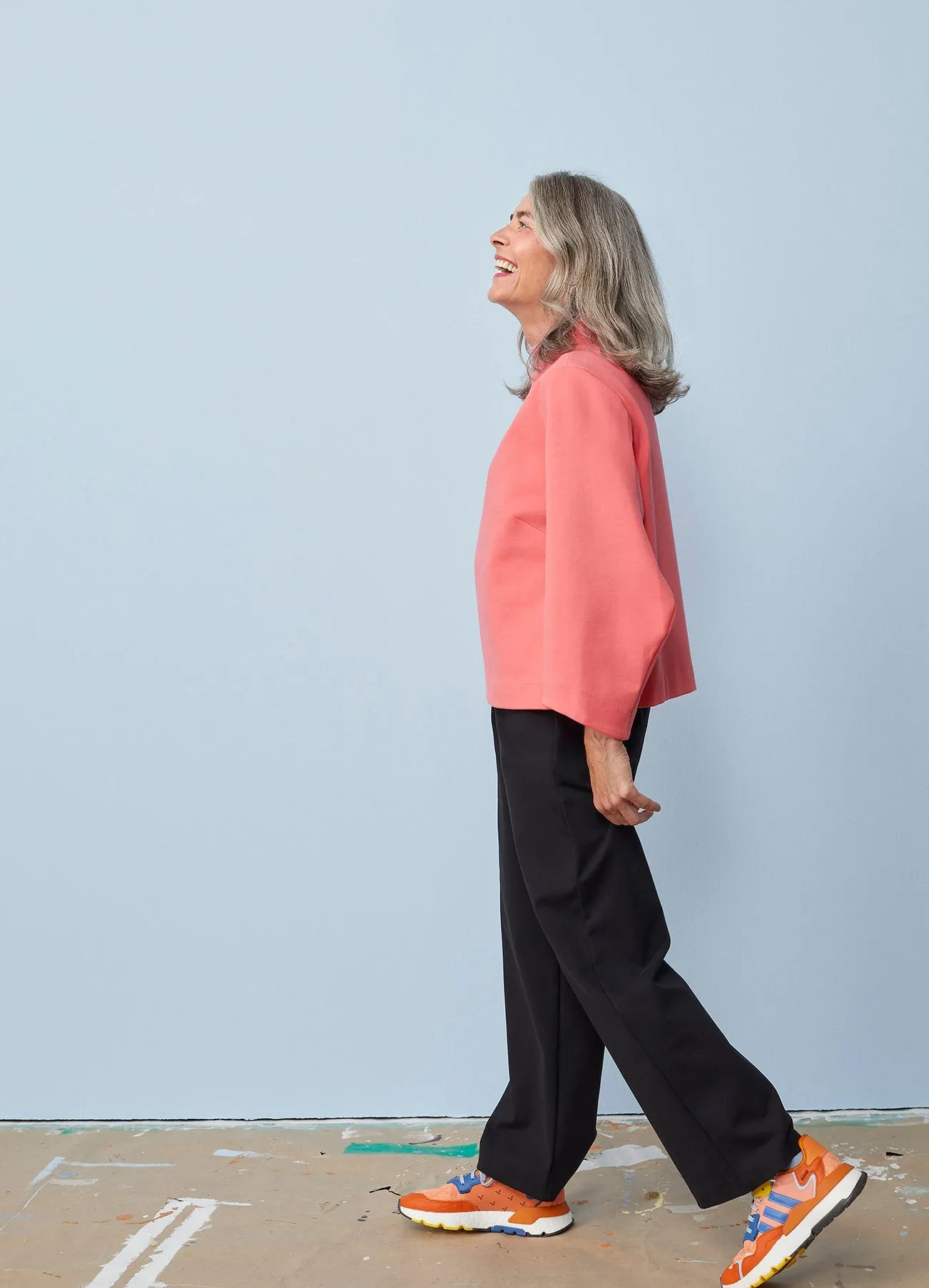 Hexacon Blouse Coral Red