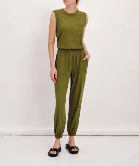 High Torsion Sleeveless Jumpsuit - Juniper