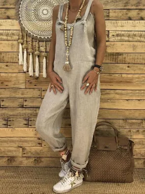 High-waist Loose Bandage Jumpsuits