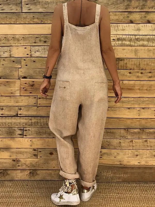 High-waist Loose Bandage Jumpsuits