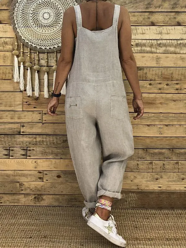 High-waist Loose Bandage Jumpsuits