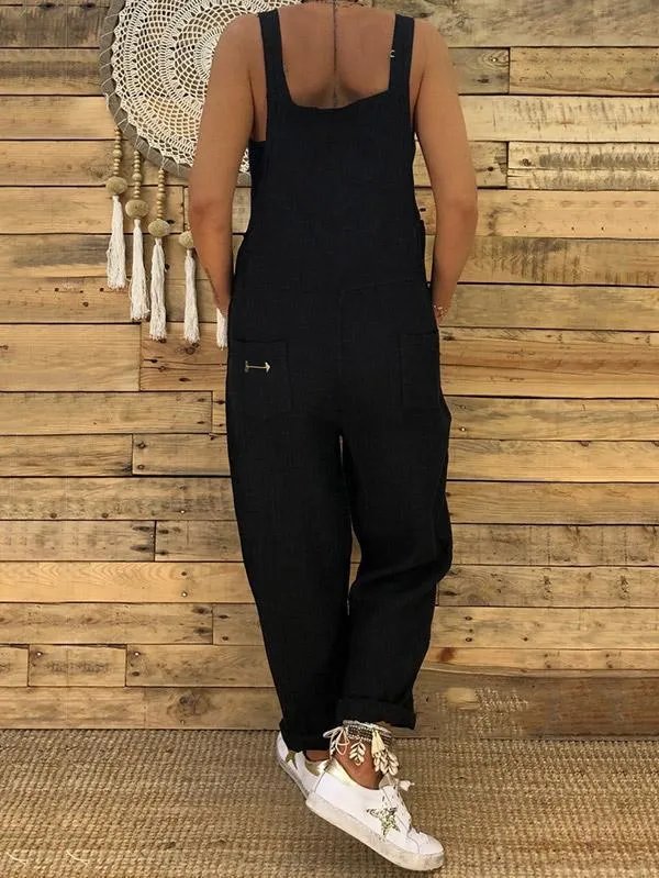 High-waist Loose Bandage Jumpsuits