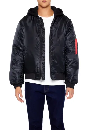 Hooded Cargo Bomber Jacket