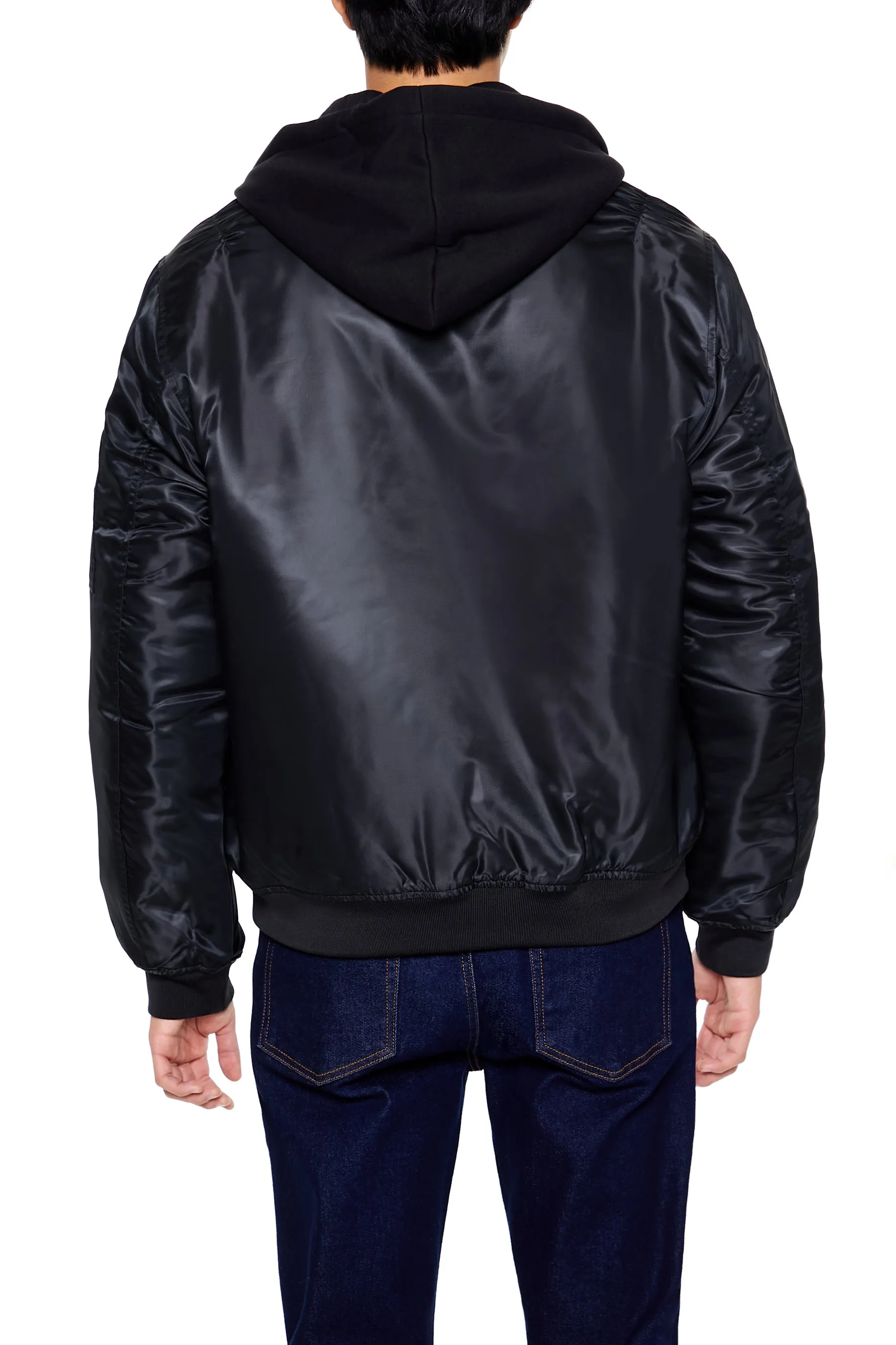 Hooded Cargo Bomber Jacket