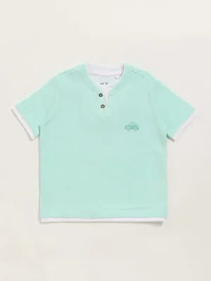 HOP Kids Mint Henley T-Shirt