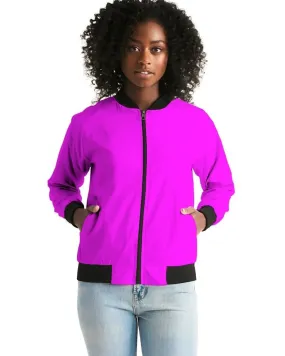 Hot Pink Womens Bomber Jacket