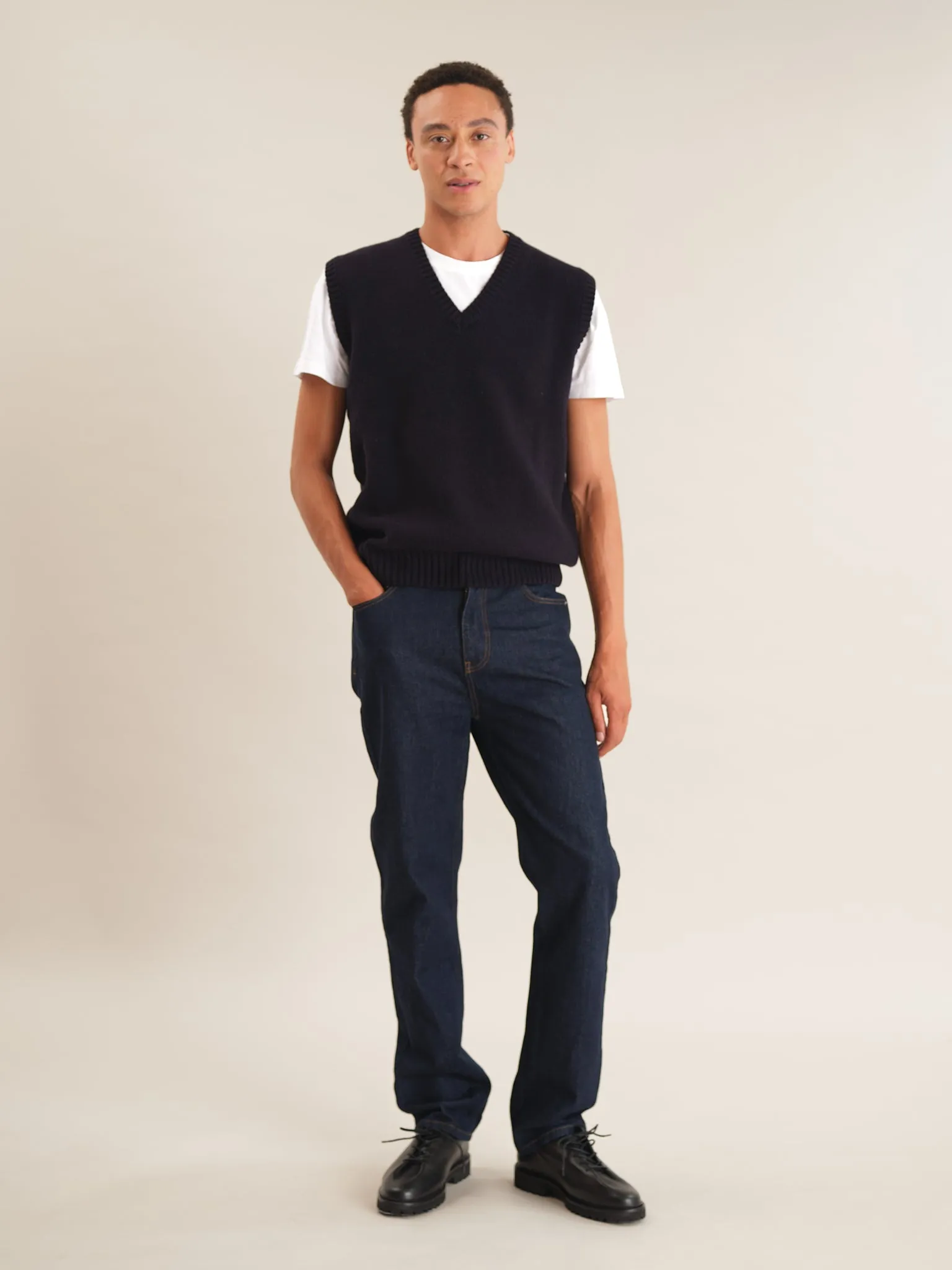 Ink Navy Lambswool Vest