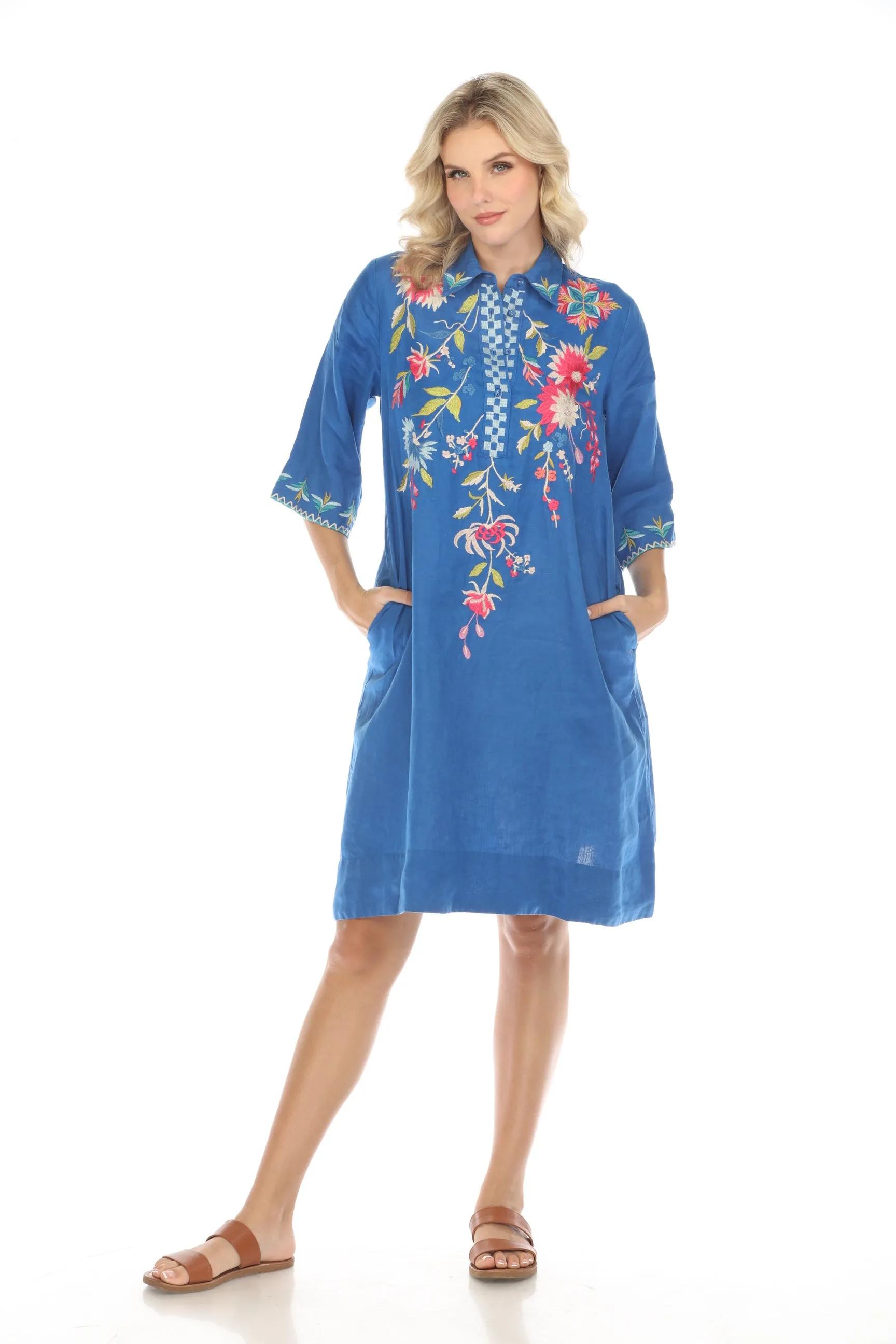 Johnny Was JWLA Julie Henley Kimono Sleeve Dress Boho Chic J30623-E *