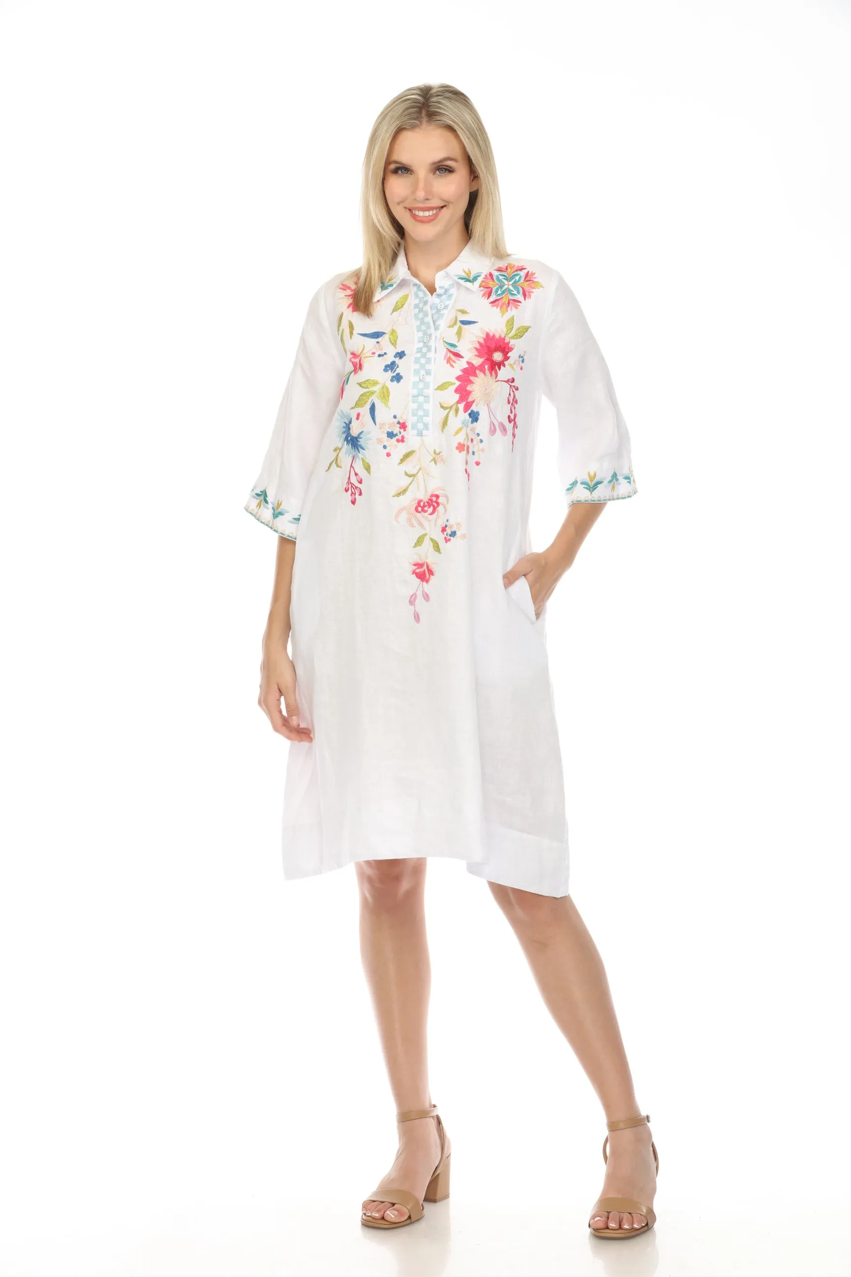 Johnny Was JWLA Julie Henley Kimono Sleeve Dress Boho Chic J30623-E *